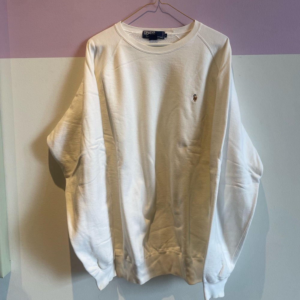 Vintage Polo by Ralph Lauren White Men's Sweatshity